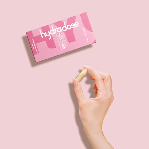 Mother's Dose Hyaluronic Acid 5mg Suppository HydraDose- Hormone Free Moisturizer for Vaginal Dryness-USA Made, 1 Month Supply- 10 Inserts