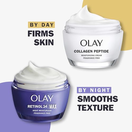 Olay Collagen Peptide Face Moisturizer, Firm - Plump - Hydrate, Fragrance Free Cream with Vitamin B3+, 1.7 oz