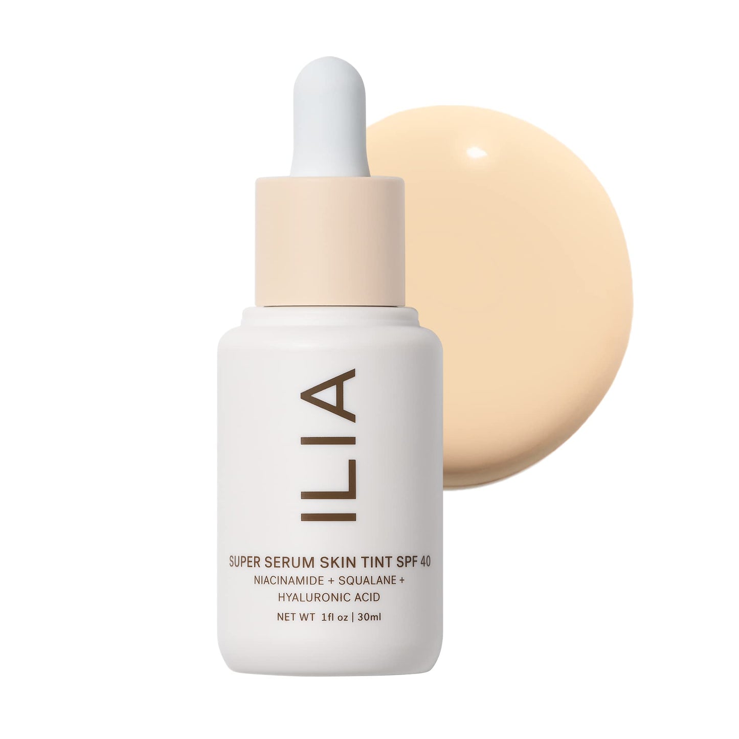 ILIA - Super Serum Skin Tint SPF 40 | Non-Comedogenic, Vegan, LIghtweight to Help Against Blue Light, + Pollution while Hydrating, Smoothing, + Refining (Skye ST.5, 1 fl oz | 30 ml)