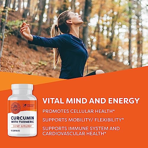 Vimergy Curcumin with Turmeric Supplement, 1000mg Curcumin Extract/Serving – Liquid Capsules - Non-GMO, Gluten-Free, Kosher, Vegan & Paleo Friendly Turmeric Curcumin Supplement