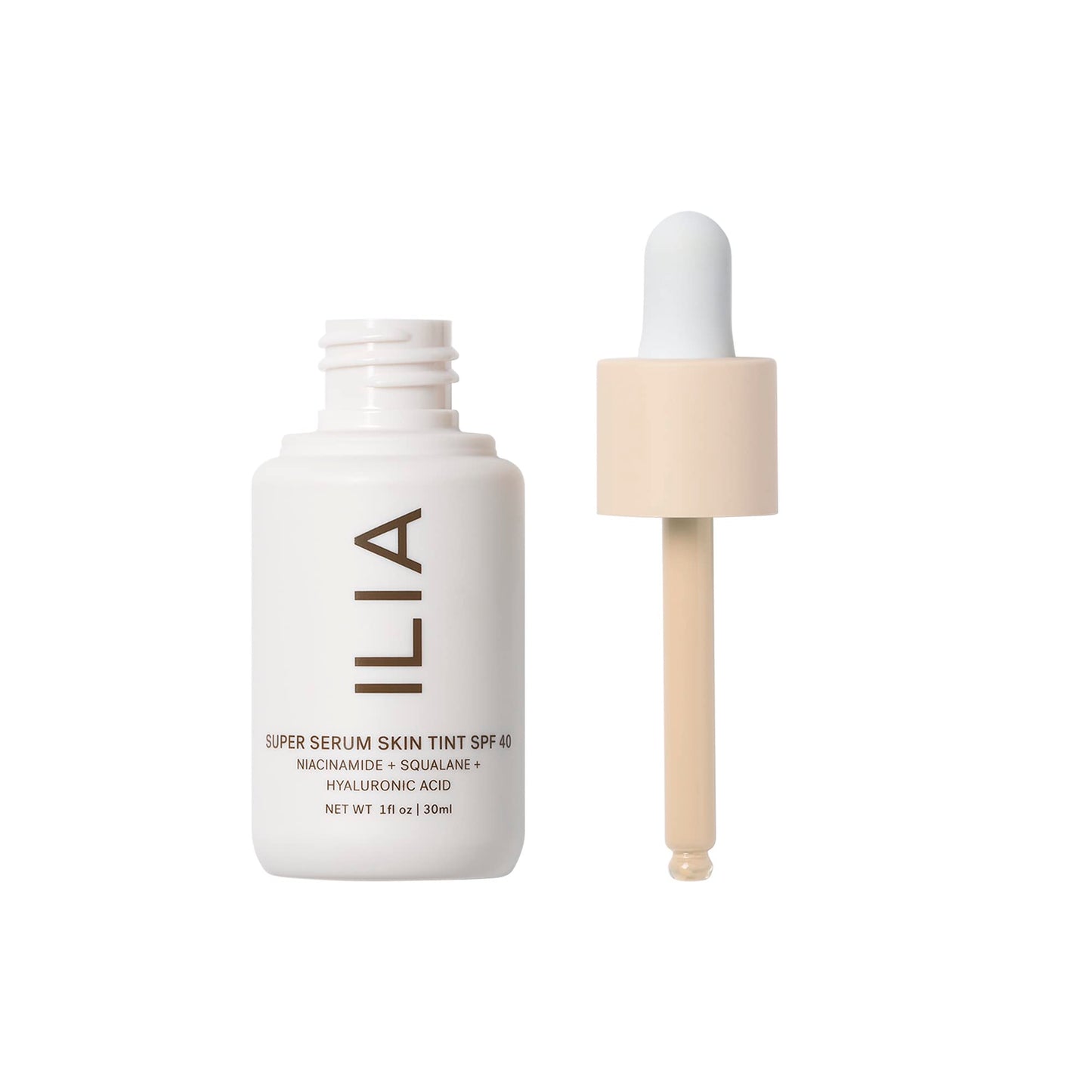 ILIA - Super Serum Skin Tint SPF 40 | Non-Comedogenic, Vegan, LIghtweight to Help Against Blue Light, + Pollution while Hydrating, Smoothing, + Refining (Skye ST.5, 1 fl oz | 30 ml)