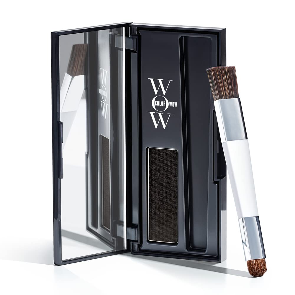 COLOR WOW Root Cover Up, Black – Instant Grey Coverage and Temporary Touch-Up, Water and Sweat Resistant, No mess Award-Winning Formula