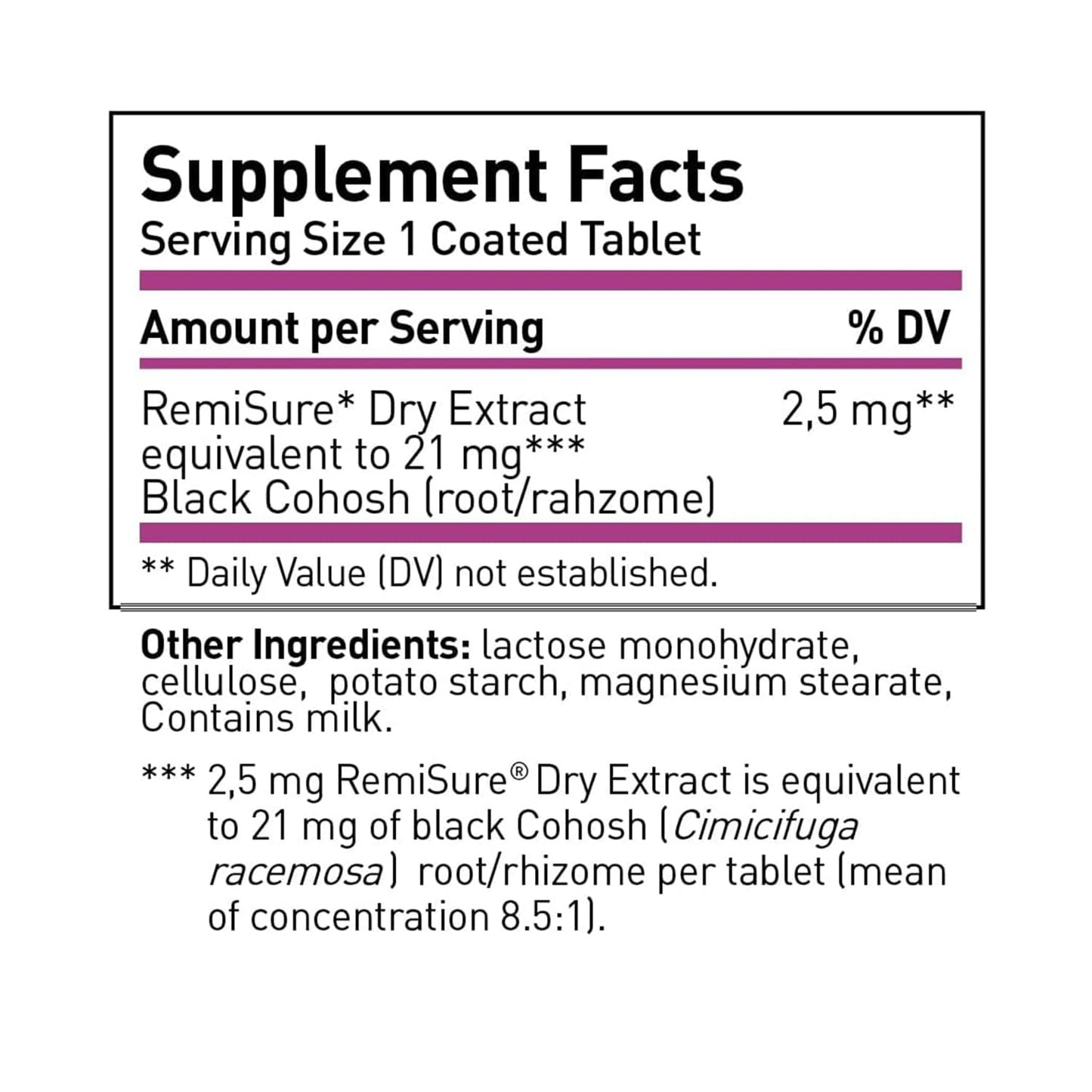 Remifemin Menopause Symptoms Relief - Clinically Proven Ingredients - Menopause Supplements - Black Cohosh - Estrogen-Free - Made in Germany - 120 Tablets