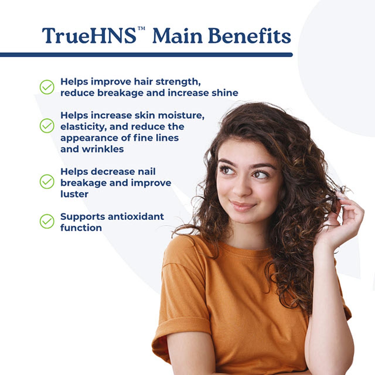 NatureCity True-HNS Hair Nails and Skin Cynatine Keratin and Plant Based Biotin Vitamin Supplement | Fuller and Stronger Hair and Nails | Non GMO | 60 Veggie Capsules