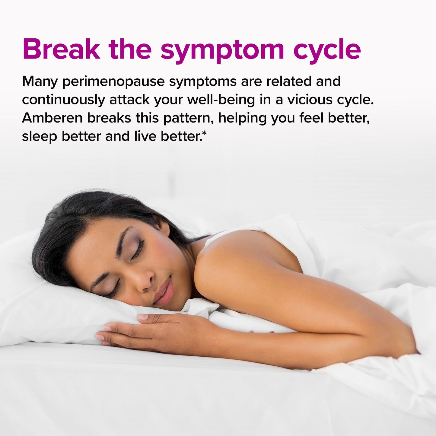 Amberen Perimenopause, Peri-Menopause Multi-Symptom Relief, Vitamin B, Vitamin E & Antioxidants Supplement, Clinically Shown to Help Support Hormone Balance, Hot Flashes & Night Sweats, 60 Count