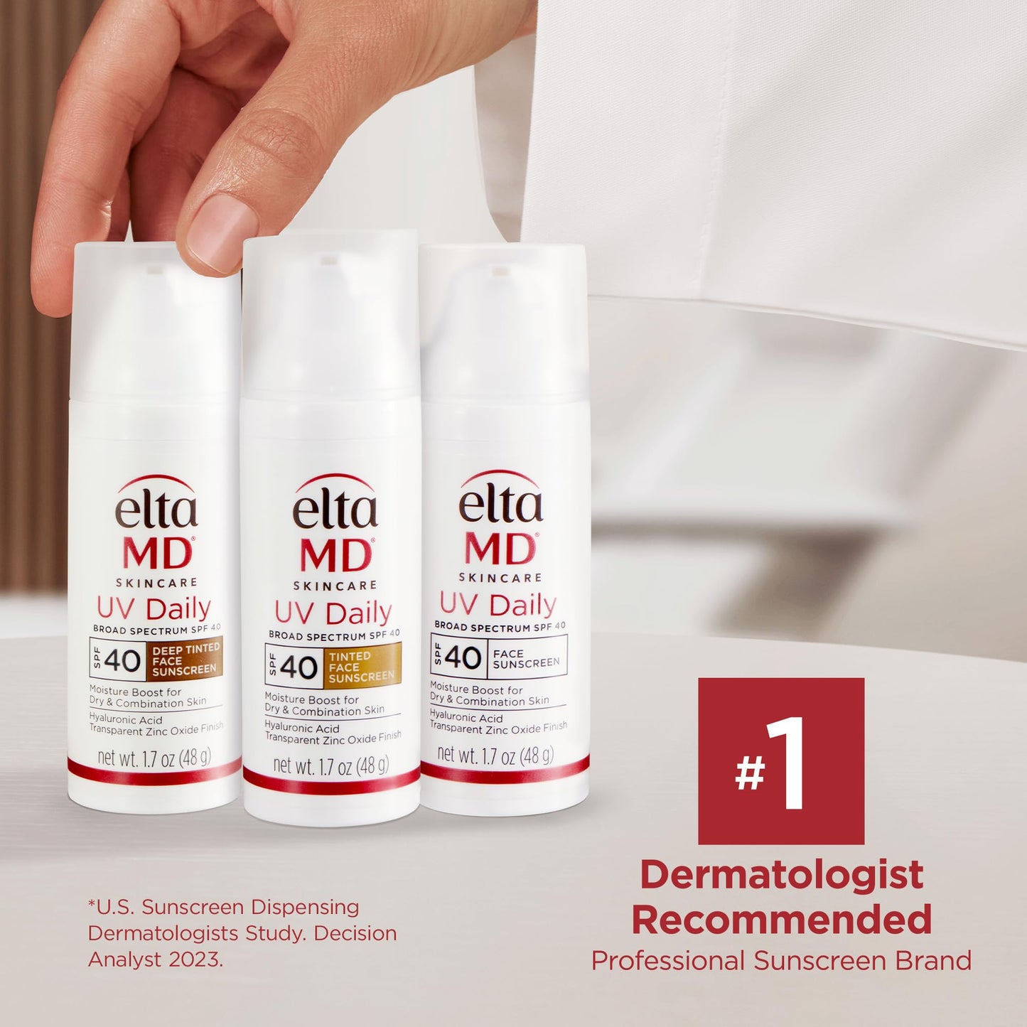 EltaMD UV Daily Tinted SPF 40 Face Sunscreen Moisturizer with Zinc Oxide, Tinted Daily Face Moisturizer with SPF, Sunscreen for Dry Skin,1.7 oz Pump