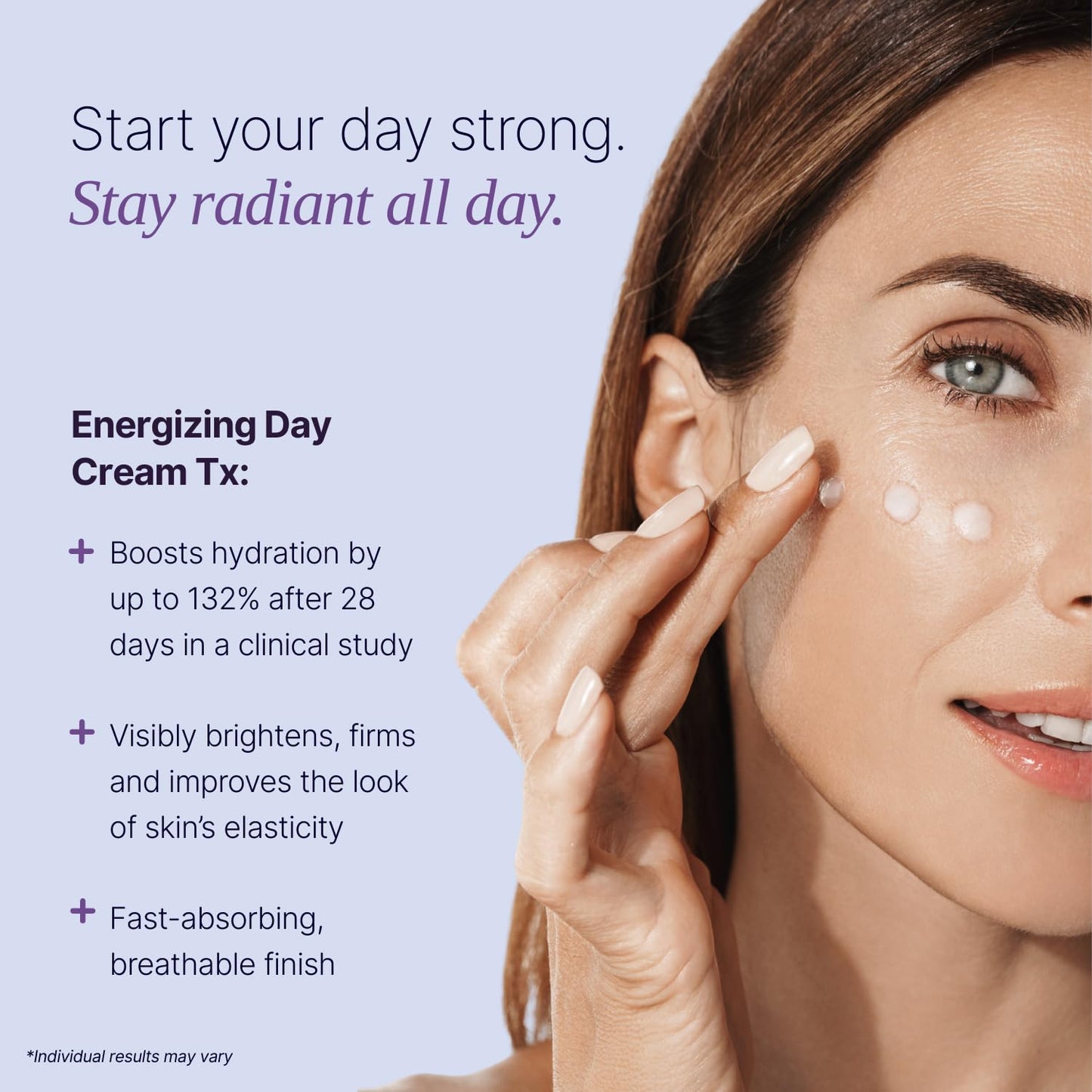 Sum Of All Energizing Day Cream Tx for Face with Vitamin C and E, Pea Complex, Hydrating, Lightweight, Daily Facial Moisturizer, Fragrance-Free, Menopause Skincare for Women, 1.7 fl oz