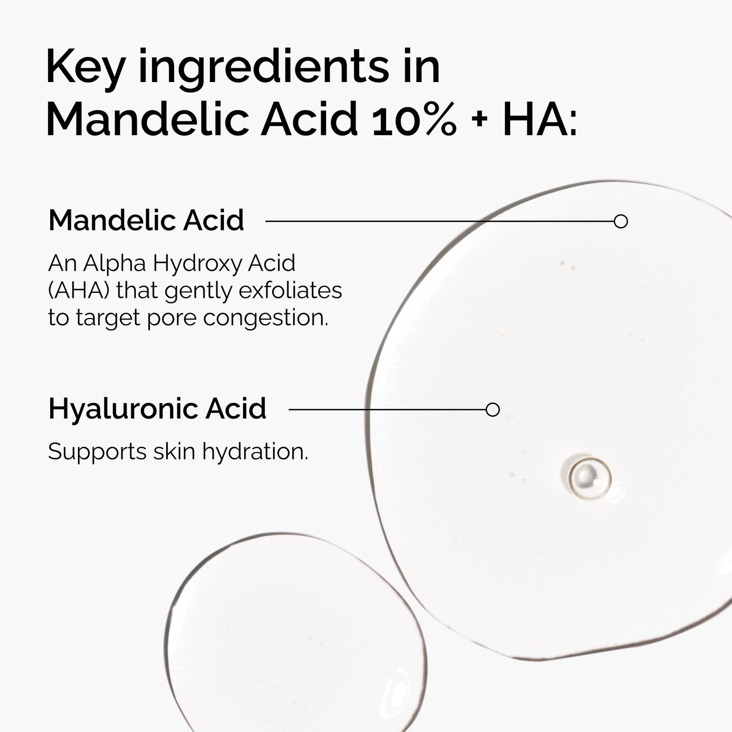 The Ordinary Mandelic Acid 10% + Hyaluronic Acid, Gentle Exfoliating Serum for Clarity and Hydration, 1 Fl Oz