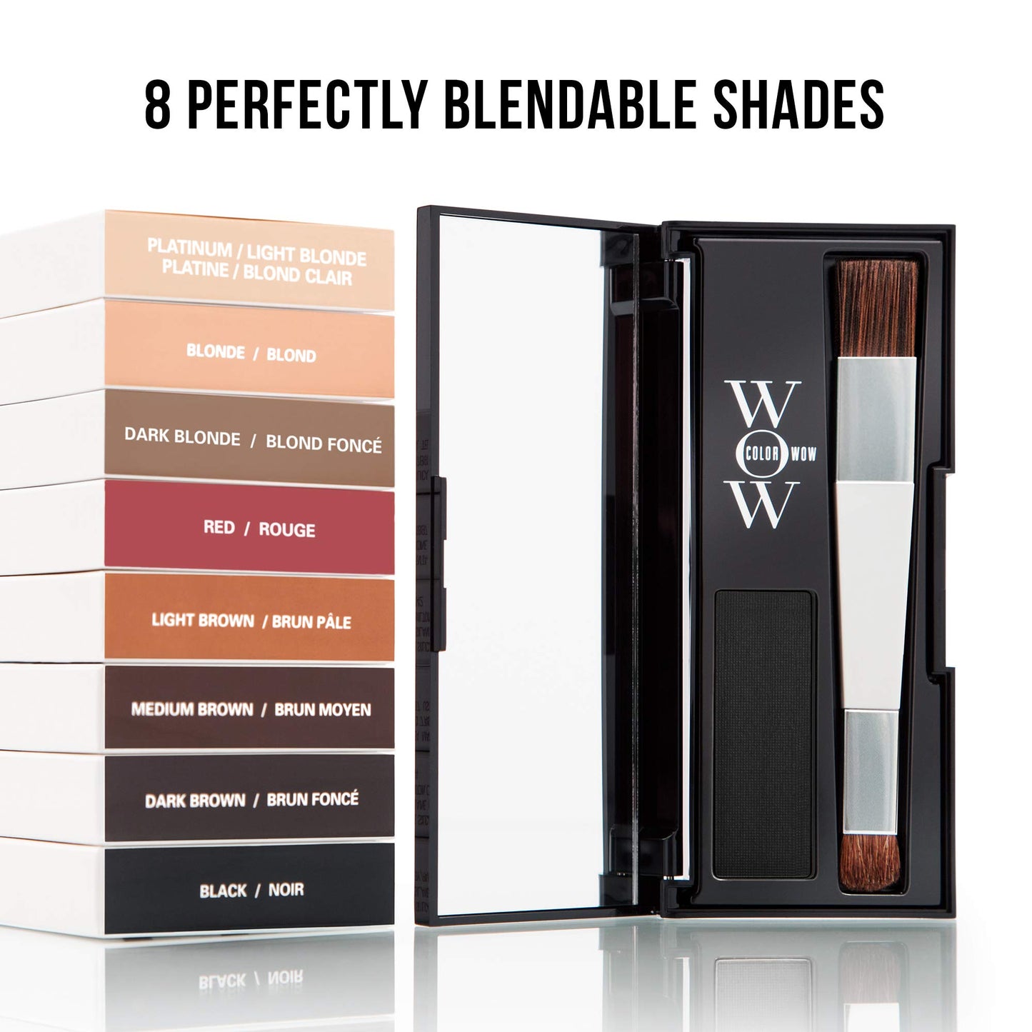 COLOR WOW Root Cover Up, Black – Instant Grey Coverage and Temporary Touch-Up, Water and Sweat Resistant, No mess Award-Winning Formula