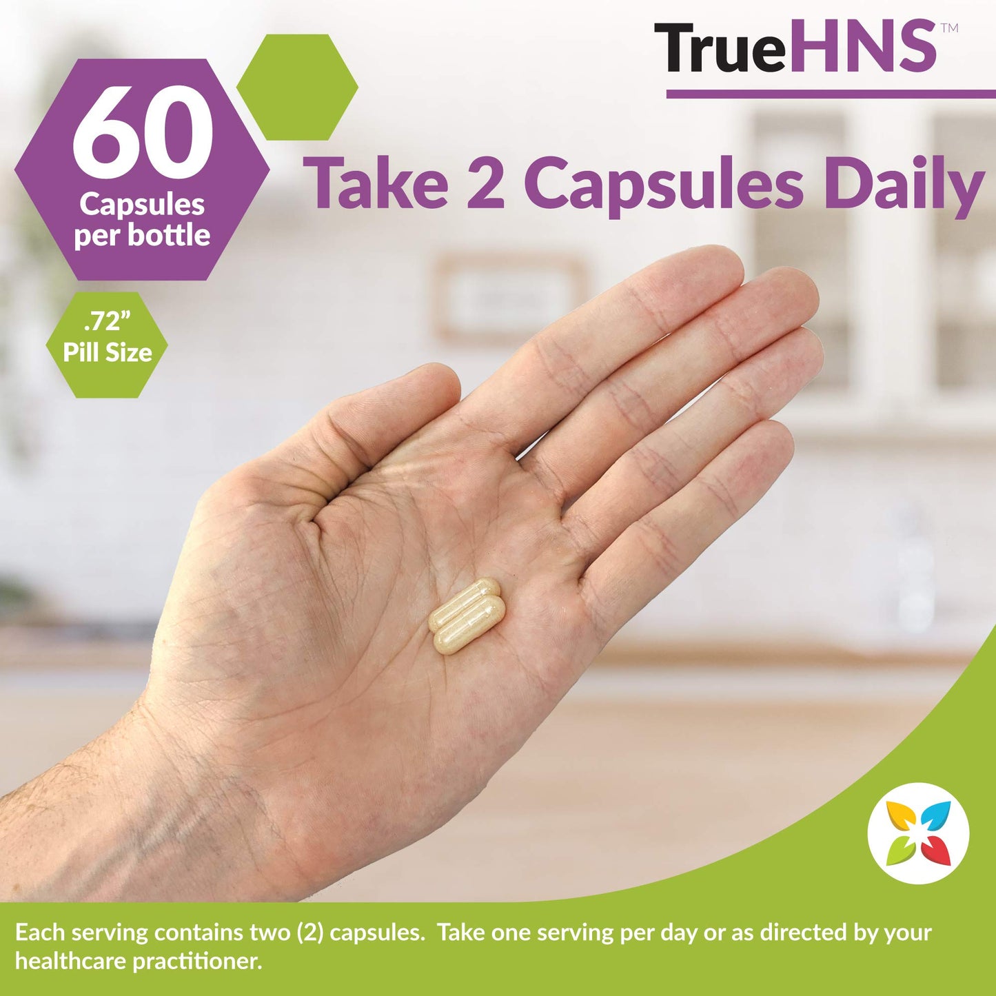 NatureCity True-HNS Hair Nails and Skin Cynatine Keratin and Plant Based Biotin Vitamin Supplement | Fuller and Stronger Hair and Nails | Non GMO | 60 Veggie Capsules