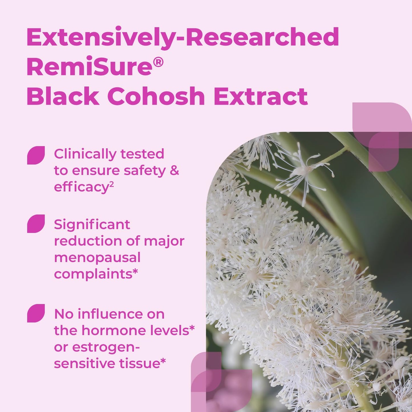 Remifemin Menopause Symptoms Relief - Clinically Proven Ingredients - Menopause Supplements - Black Cohosh - Estrogen-Free - Made in Germany - 120 Tablets