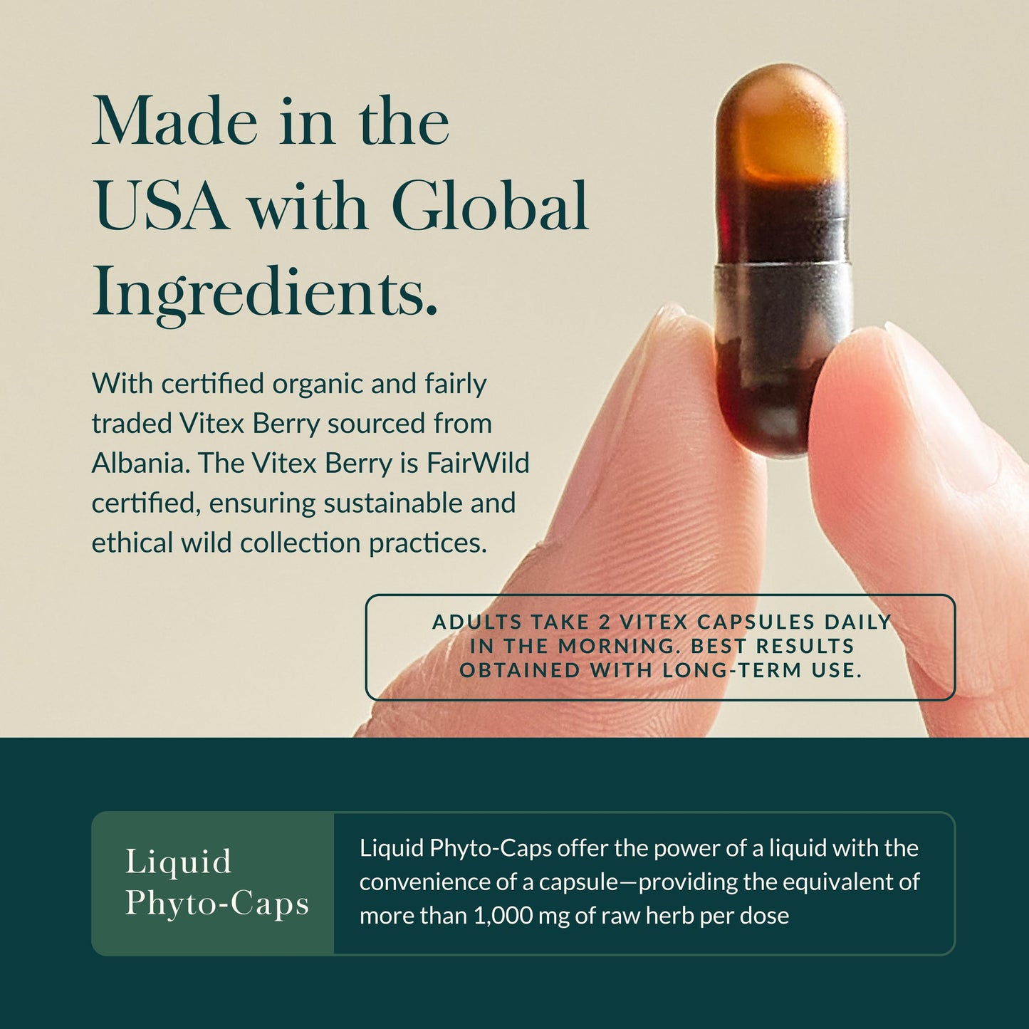 Gaia Herbs Vitex Berry - Supports Hormone Balance & Fertility in Women - 60 Vegan Liquid Phyto-Capsules (30-Day Supply)