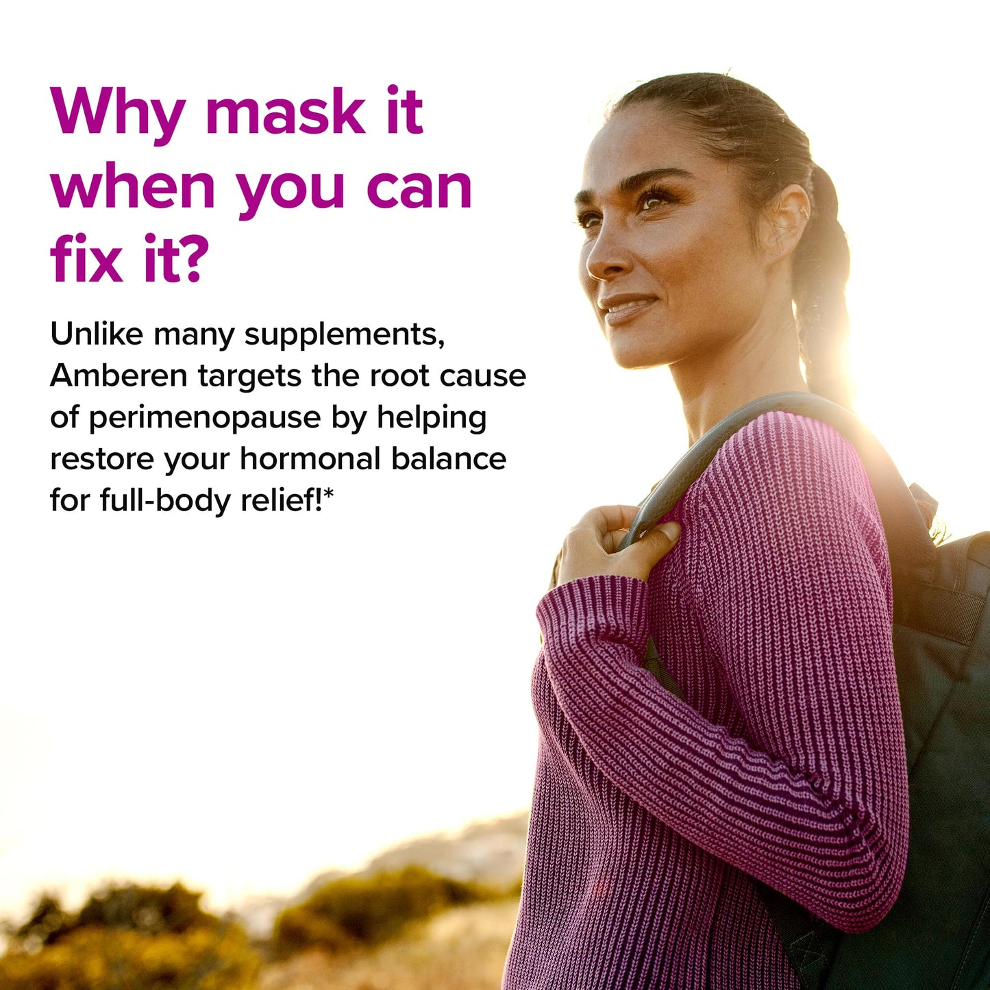 Amberen Perimenopause, Peri-Menopause Multi-Symptom Relief, Vitamin B, Vitamin E & Antioxidants Supplement, Clinically Shown to Help Support Hormone Balance, Hot Flashes & Night Sweats, 60 Count