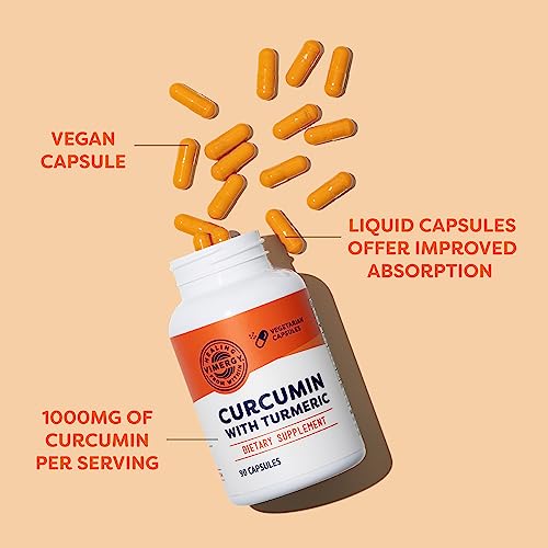 Vimergy Curcumin with Turmeric Supplement, 1000mg Curcumin Extract/Serving – Liquid Capsules - Non-GMO, Gluten-Free, Kosher, Vegan & Paleo Friendly Turmeric Curcumin Supplement