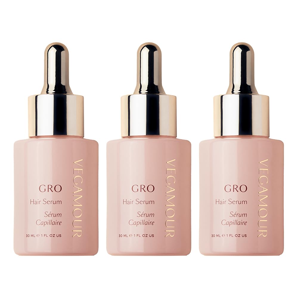 VEGAMOUR GRO Hair Serum for Hair Thinning & Shedding, Thicker Fuller Looking Hair In As Soon As 90 Days, Non Oily, Bergamot Scent, Vegan & Cruelty Free
