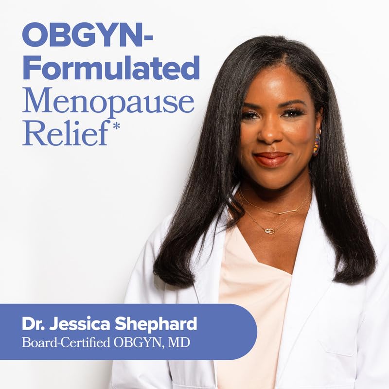 O Positiv MENO Vitamins for Menopause - Hormone-Free Menopause Supplement for Women - Black Cohosh & Ashwagandha KSM-66 - Helps Relieve Hot Flashes, Night Sweats, Mood Swings - 30 Servings (Pack of 1)