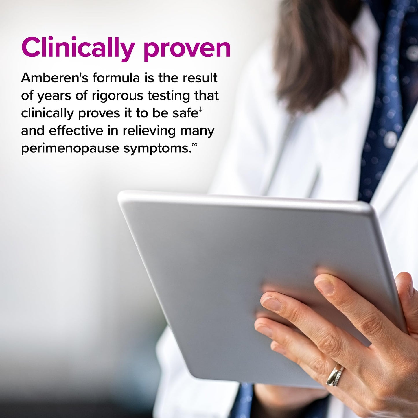 Amberen Perimenopause, Peri-Menopause Multi-Symptom Relief, Vitamin B, Vitamin E & Antioxidants Supplement, Clinically Shown to Help Support Hormone Balance, Hot Flashes & Night Sweats, 60 Count