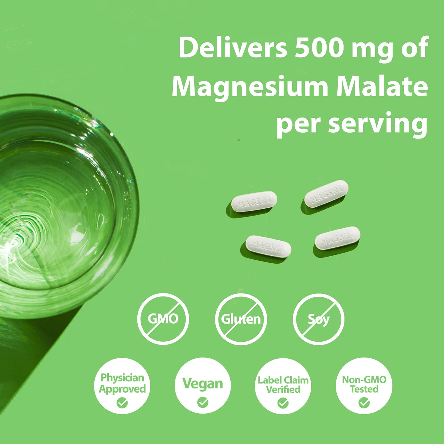 Jigsaw Health MAG SRT Magnesium Supplement (Mag SRT B-Free, 60 Count)