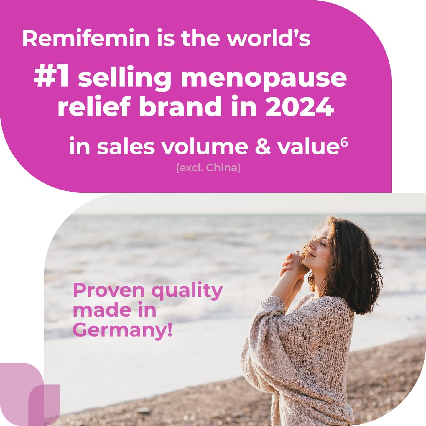 Remifemin Menopause Symptoms Relief - Clinically Proven Ingredients - Menopause Supplements - Black Cohosh - Estrogen-Free - Made in Germany - 120 Tablets