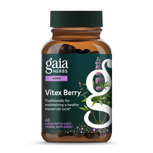 Gaia Herbs Vitex Berry - Supports Hormone Balance & Fertility in Women - 60 Vegan Liquid Phyto-Capsules (30-Day Supply)
