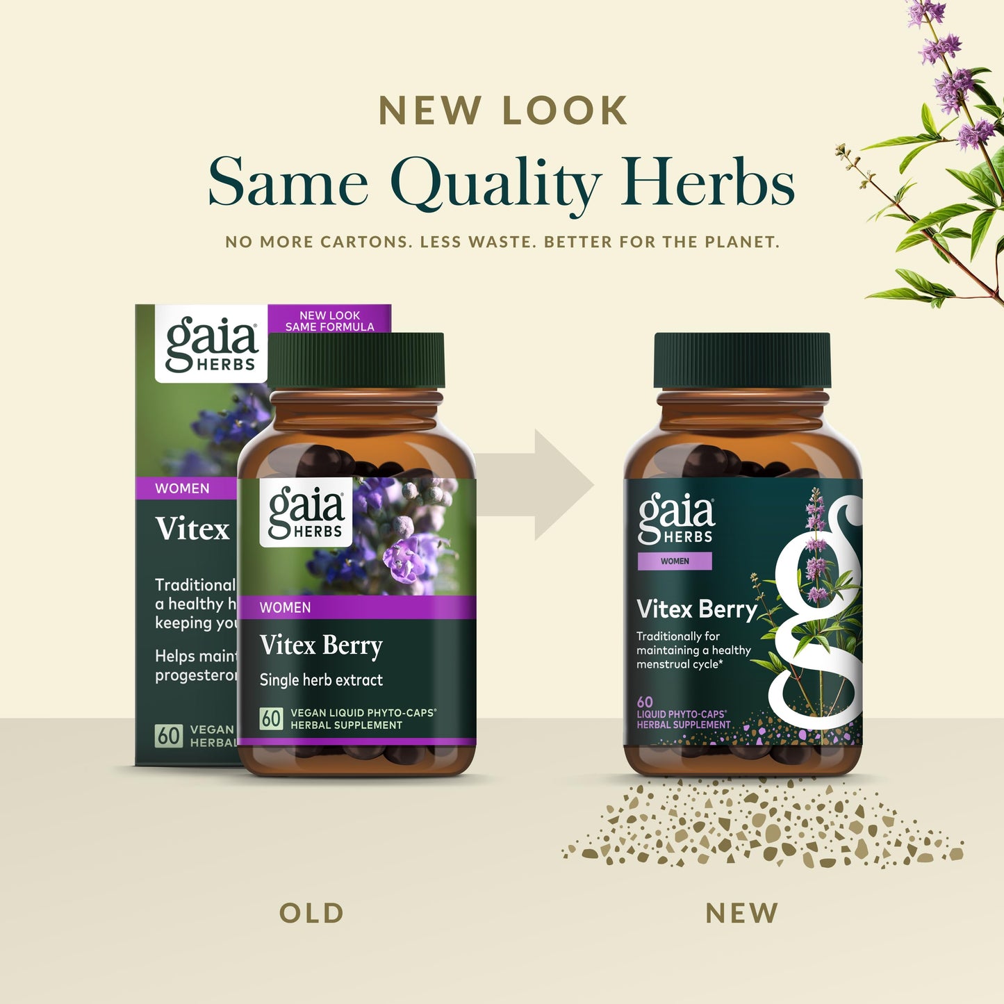 Gaia Herbs Vitex Berry - Supports Hormone Balance & Fertility in Women - 60 Vegan Liquid Phyto-Capsules (30-Day Supply)