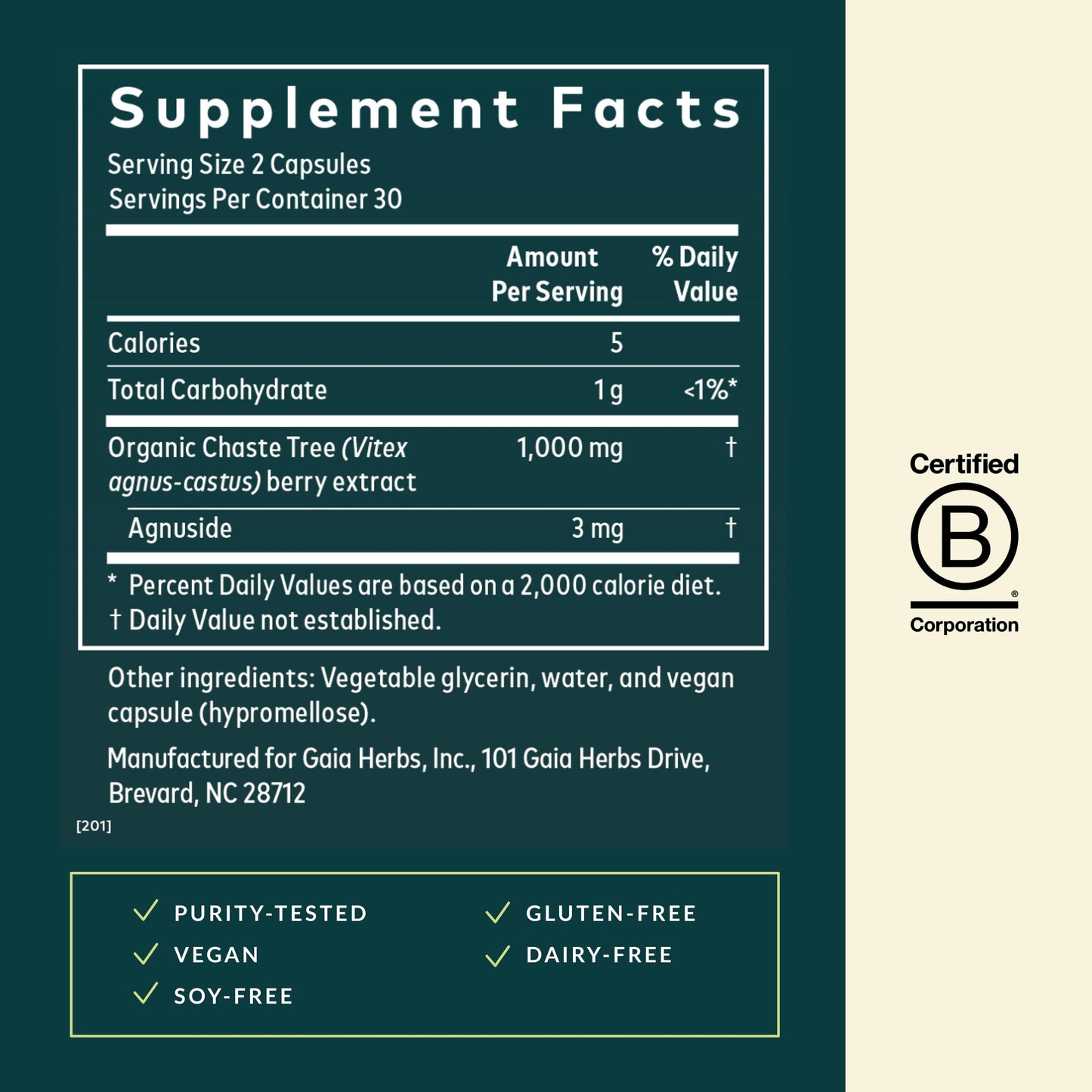 Gaia Herbs Vitex Berry - Supports Hormone Balance & Fertility in Women - 60 Vegan Liquid Phyto-Capsules (30-Day Supply)